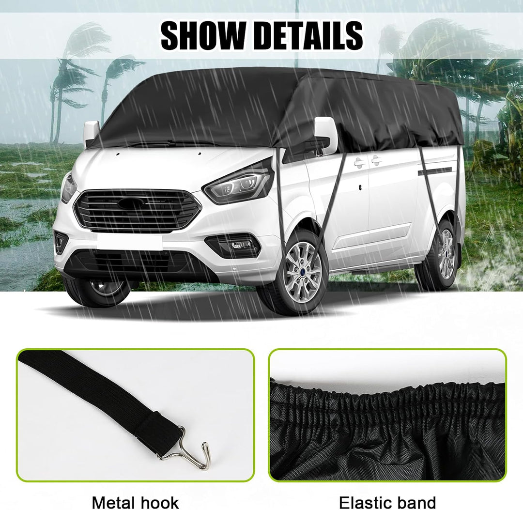 Autoabdeckung Wasserdicht Ersatz für 2012-2024 Ford Transit Custom, Sonnenfest Hälfte Autoabdeckung,