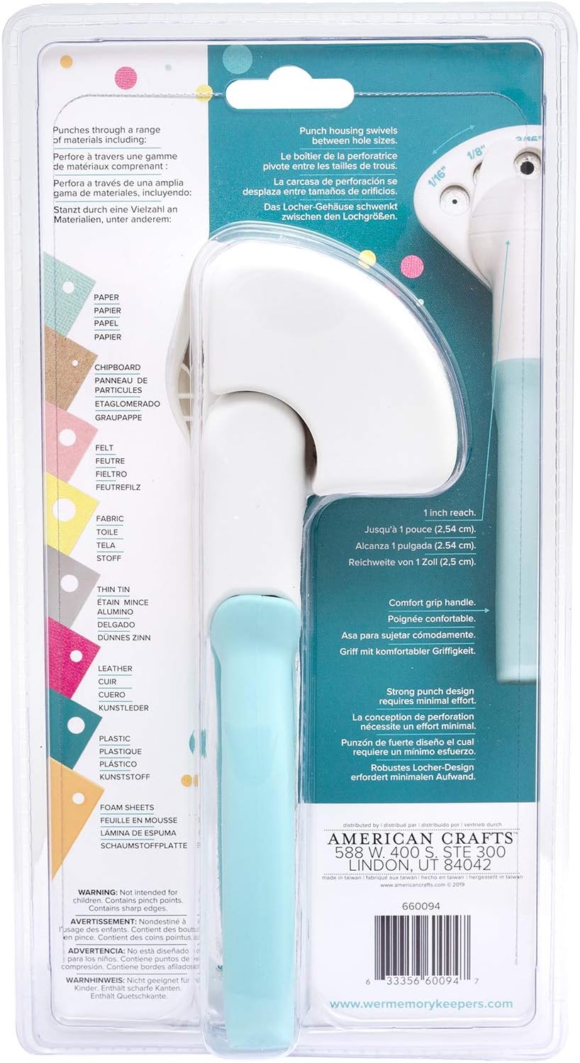 We R Memory Keepers WR660094 Papierlocher, Aqua, Papier, Kunststoff