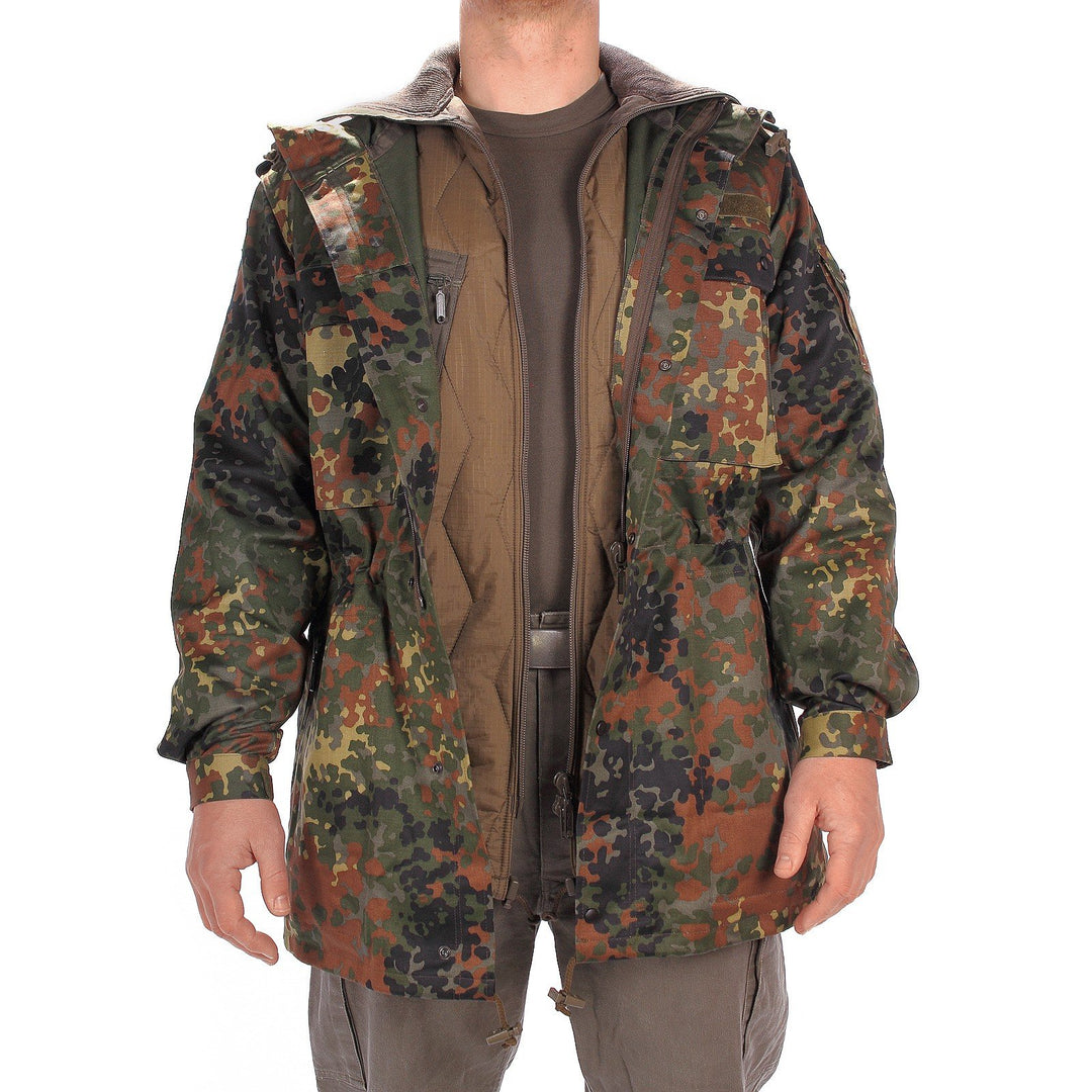 Mil-Tec Men's Bundeswehr Jacket with A Removabel Inner Jacket 50 Flecktarn, 50 Flecktarn