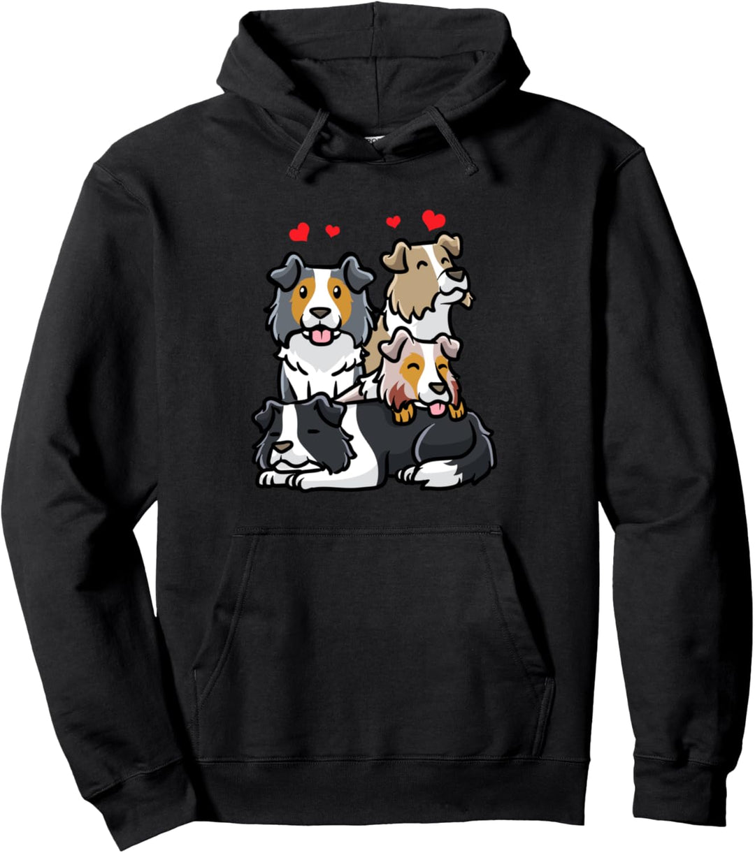Border Collie Hund Pullover Hoodie