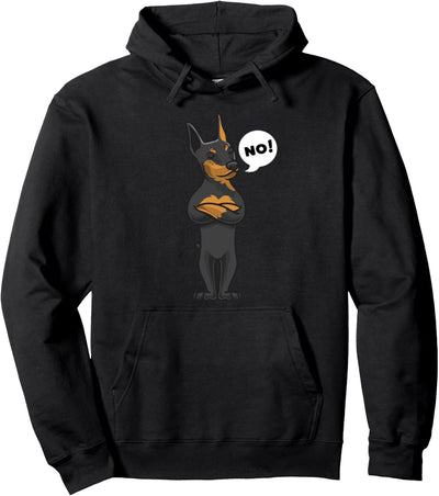 Sturer Zwergpinscher Hund Rehpinscher Pullover Hoodie