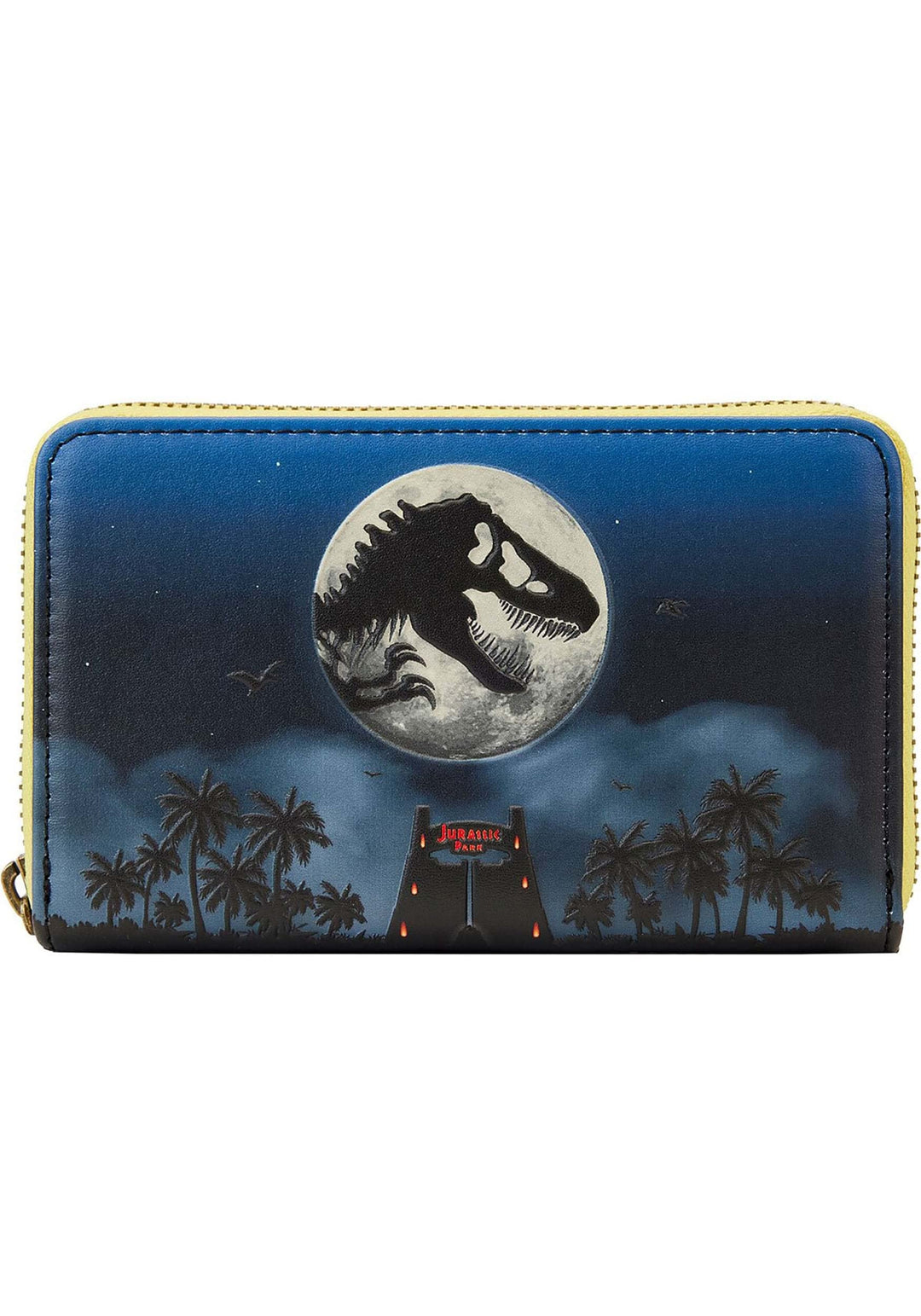 Loungefly Dino Moon Glow Geldbörse zum 30. Jahrestag mit Reissverschluss, Mehrfarbig/Meereswellen (O