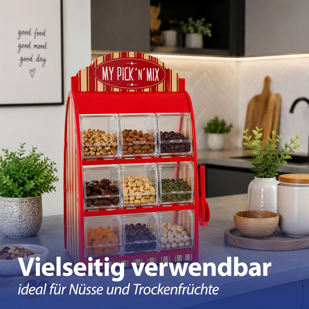 Cepewa Süssigkeitenspender Retro Süssigkeitenautomat mit Zange Weingummi Spender 50er Jahre Fruchtgu