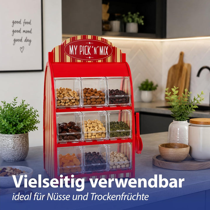 Cepewa Süssigkeitenspender Retro Süssigkeitenautomat mit Zange Weingummi Spender 50er Jahre Fruchtgu