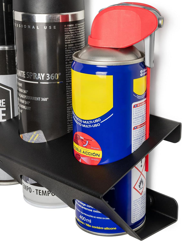 Wandhalterung für Sprays und Spray, Ø 65 mm, 100 % verstärkter Stahl, Organizer, Regalregal, Werksta