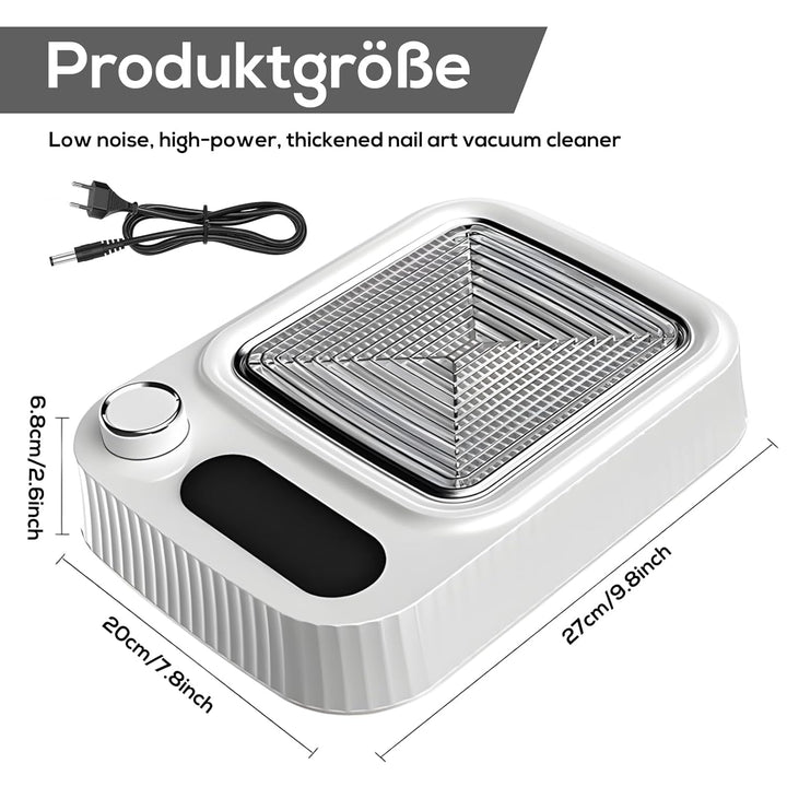 Nagelstaubsauger mit Filter 80W, Leistungsstarke Staubabsaugung für Nägel, Professioneller Nagel Sta