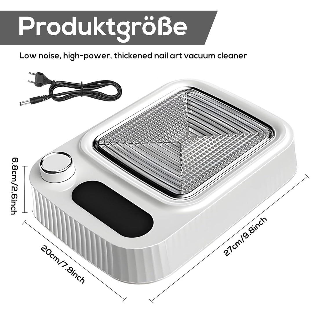 Nagelstaubsauger mit Filter 80W, Leistungsstarke Staubabsaugung für Nägel, Professioneller Nagel Sta