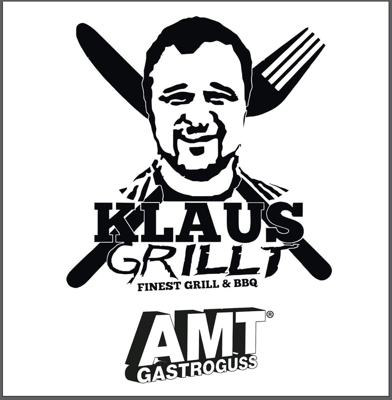 AMT Gastroguss Klaus grillt German Oven Set, kleine Ausführung, 32x22 cm, German Oven Bräter/Gussdec