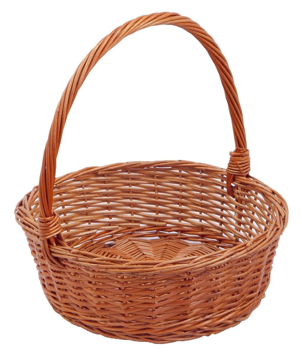 Backideen Einkaufskorb rund, braun, Øo 35cm x Øu 28cm x H 12cm
