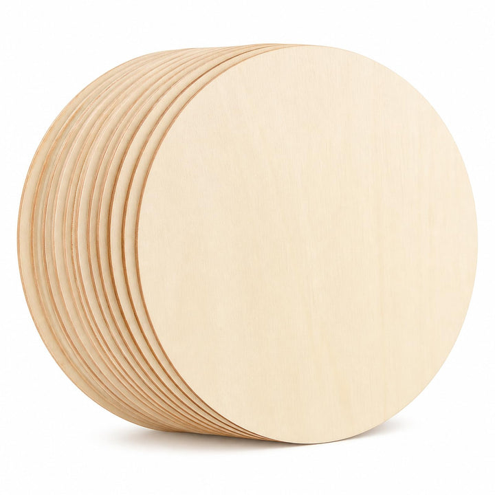 STARVAST 50 Stücke Runde Naturholzscheiben, holzscheiben 15 cm /6 Zoll durchmesser, Unvollendete Run