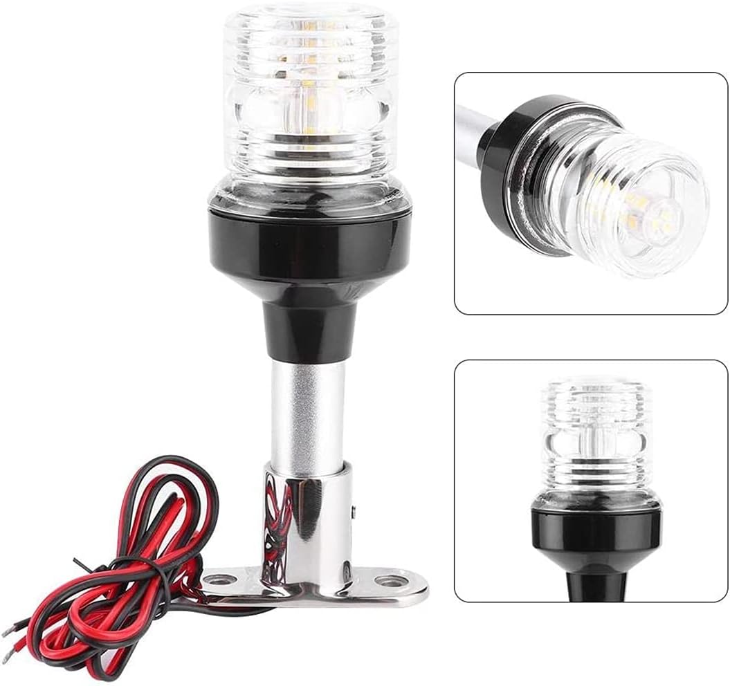 KAOLALI Boot Navigation Licht LED Licht Weiss 360° Wasserdicht IP65 15,2CM, 15,2CM
