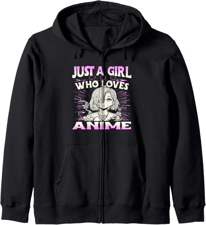 Nur ein Mädchen, das Anime liebt Kapuzenjacke