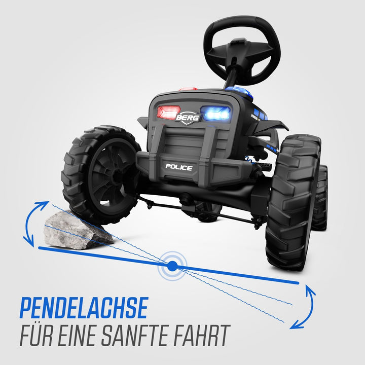 BERG Pedal-Gokart Buzzy Police, für Kinder ab 2 Jahren, mit Soundbox, Police
