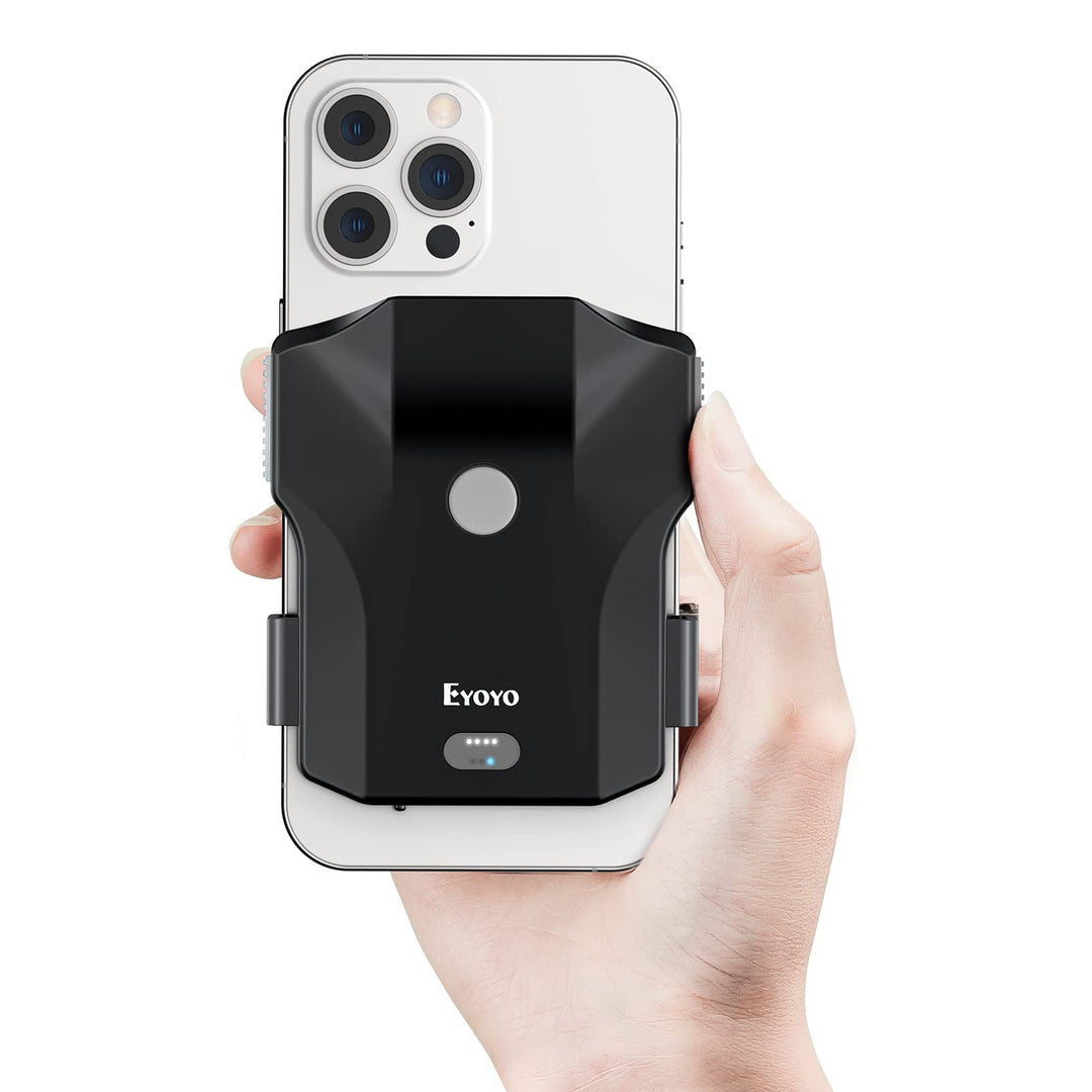 Eyoyo Barcode Scanner Bluetooth 1D 2D QR Rückenklammer Handscanner 2.4G Wireless, 10 Stunde Arbeitze