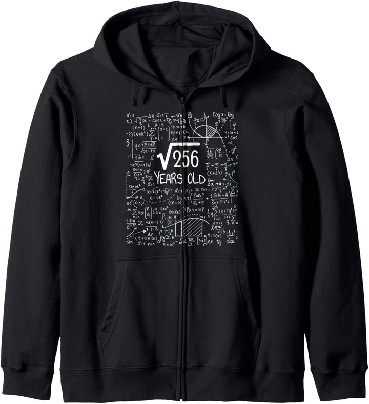 T-Shirt zum 16. Geburtstag – Wurzel 256: 16 Kapuzenjacke
