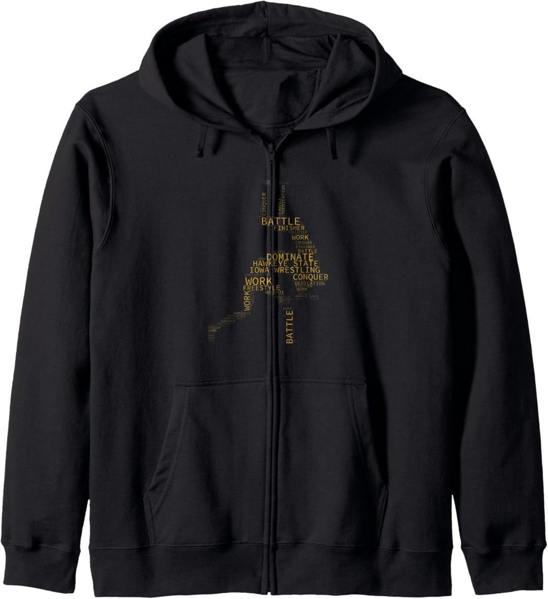 Iowa Wrestling Die Hawkeye State Iowan Wrestler Wortwolke Kapuzenjacke
