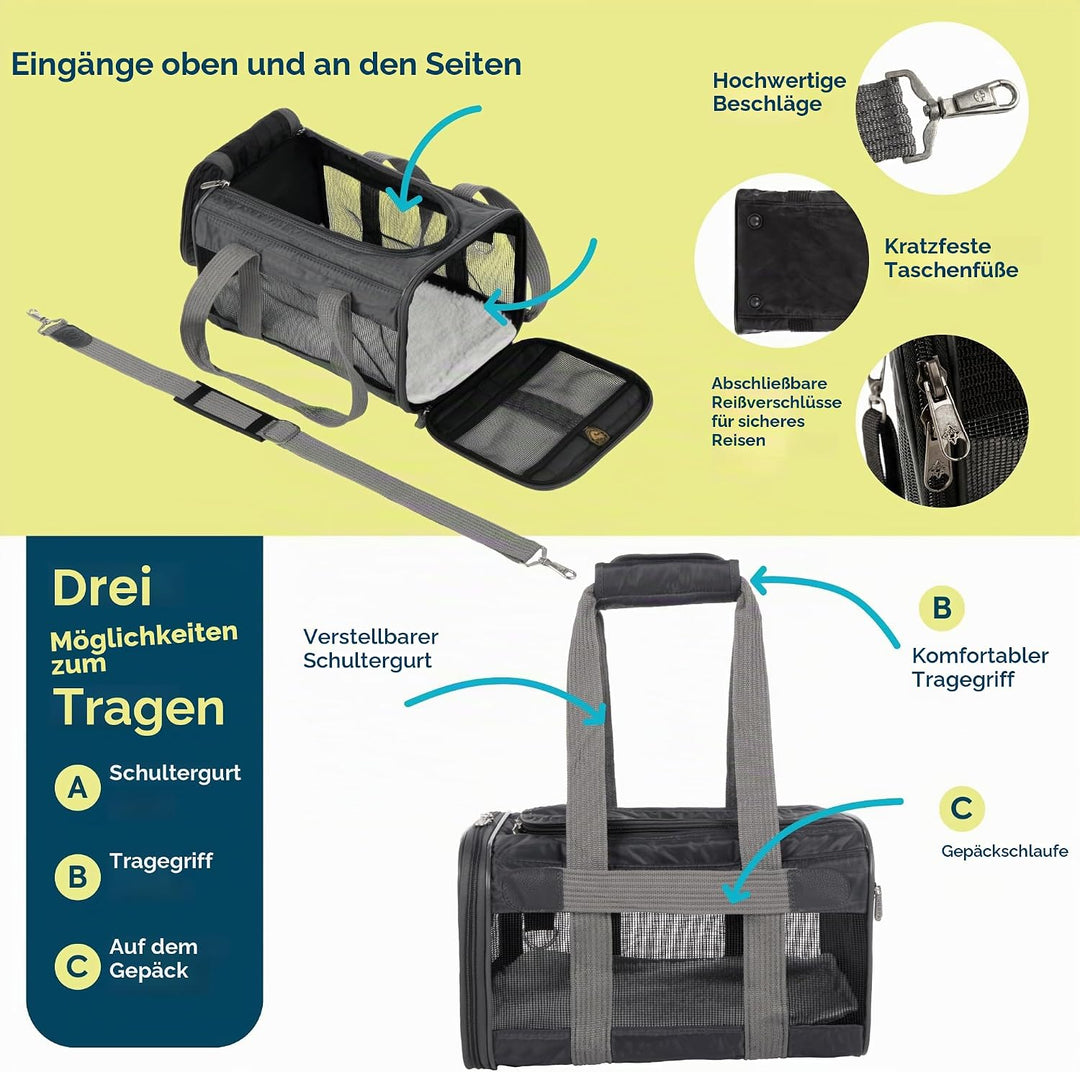 Sherpa Original Deluxe Transportbox für Haustiere, von Fluggesellschaften zugelassen und garantiert