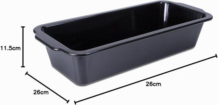 Städter we love baking Brotbackform EMAILLE Black Edition, Metall, 26 x 11,5 cm, Schwarz, Backform f