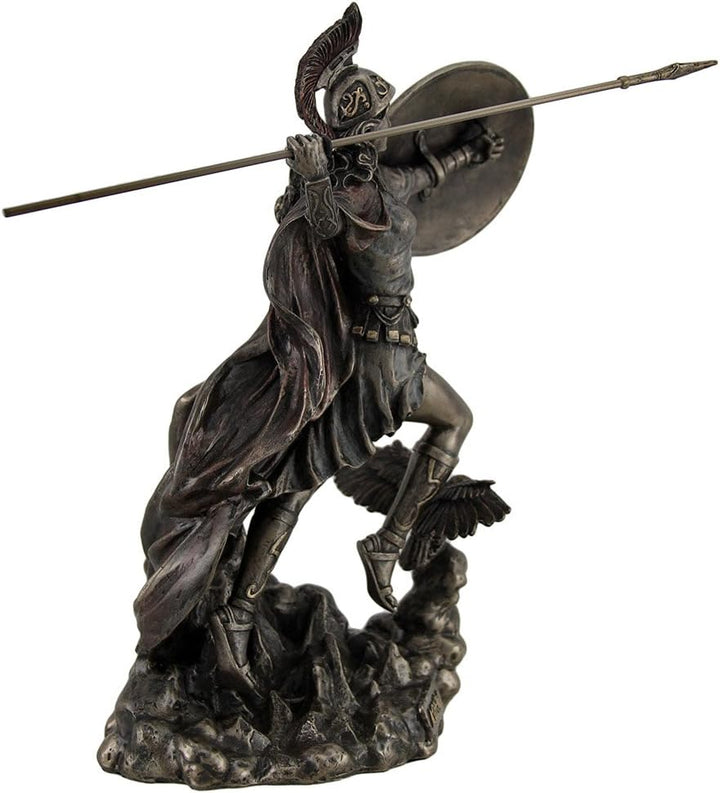 Athena Griechische Göttin der Weisheit & Krieg Werfen Javelin Bronze Finish Statue