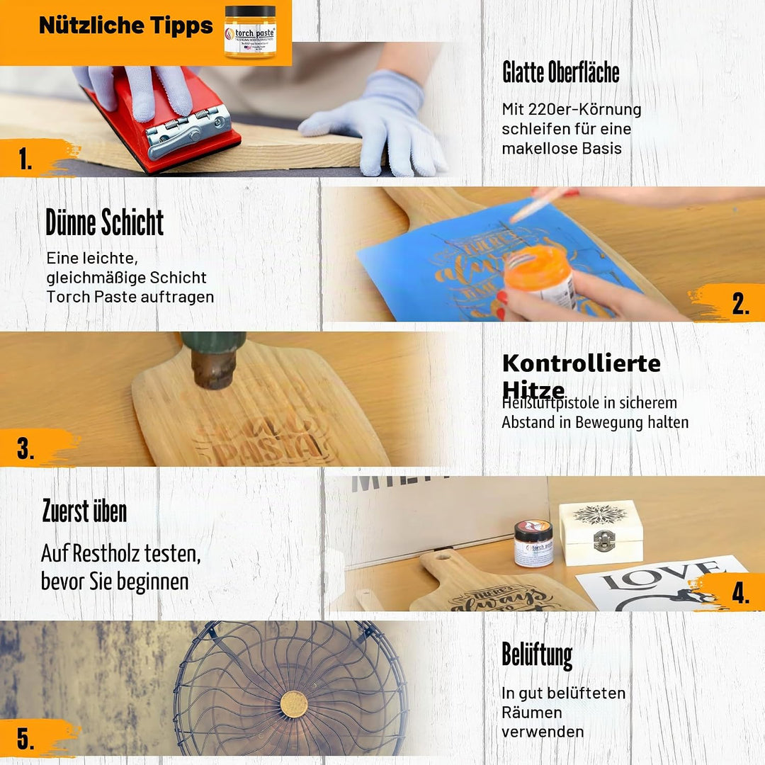 Torch Paste - Die Original Holzbrennpaste seit 2020 | Laborgeprüft & ASTM D-4236 Zertifiziert | ungi