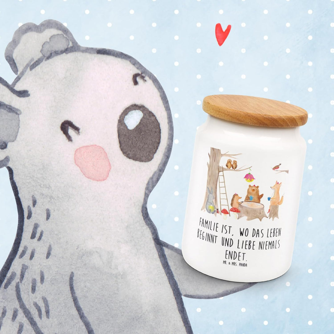 Mr. & Mrs. Panda behälter Waldtiere Picknick - Geschenk, leckerlidose, Wald, Aufbewahrungsdose, Fuch