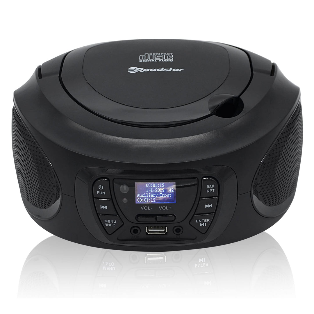 Roadstar CDR-375D+/BK Tragbares Radio CD Player, Spieler CD-MP3, CD-R, CD-RW, Radio DAB/DAB+ / FM, U