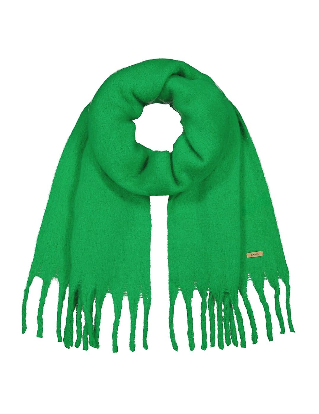 Barts Damen Strickschal Fyone Winterschal mit Fransen Einheitsgrösse Grün, Einheitsgröße G
