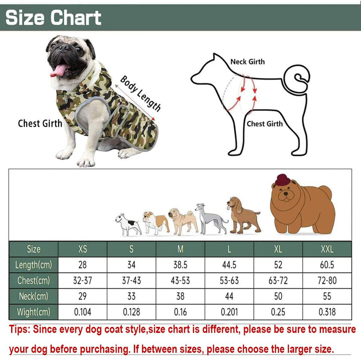 Winter Hundejacke with Abnehmbarem Hut, Hundemantel Wasserdicht Reflektierend Hund Mantel Warme Hood