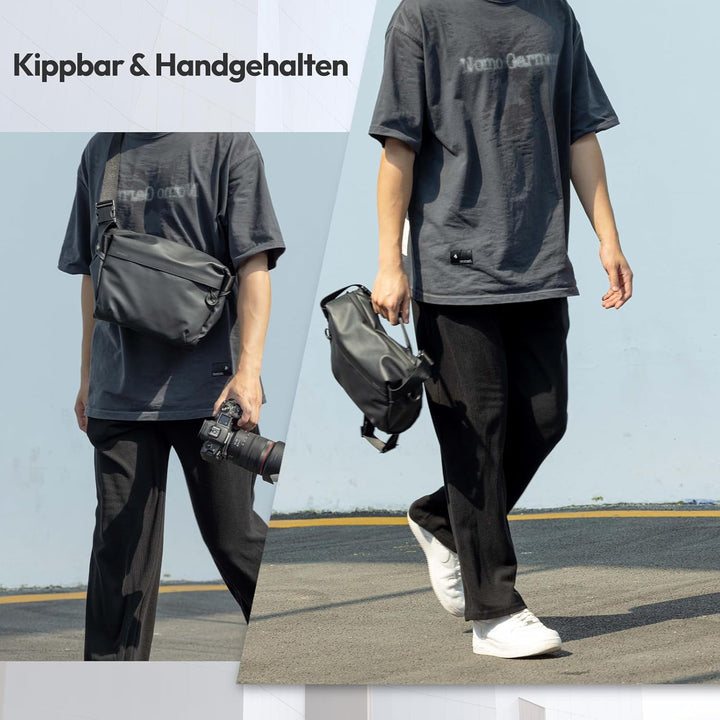 VIJIM Foto Freizeittasche mit separatem Stauraum in der Tasche, und die Oberfläche der Tasche ist wa