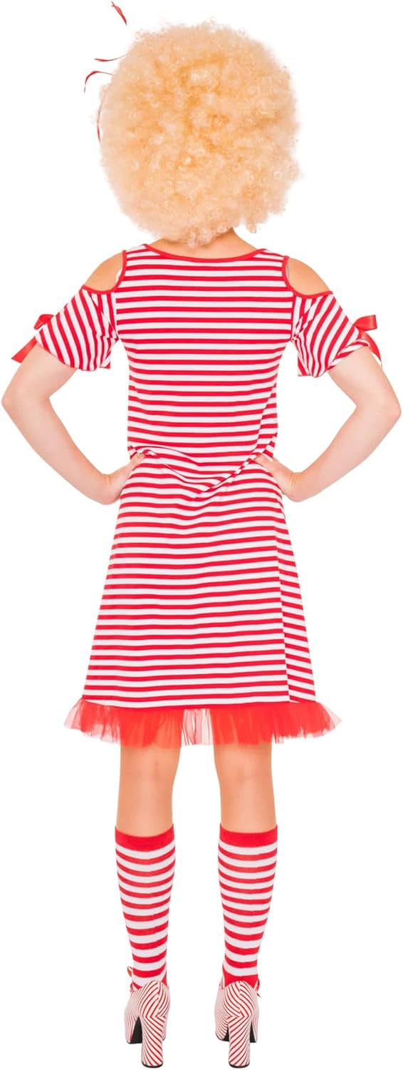 Deiters Kleid Shoulder-Cut mit Schleifen Damen rot/weiss S/M