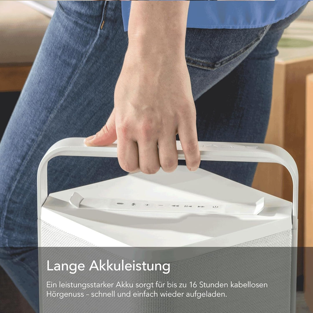 Escape P9 Outdoor Bluetooth Lautsprecher (IPX4 wetterfest, 100 Watt, 16h Akkulaufzeit, kabellos, tra