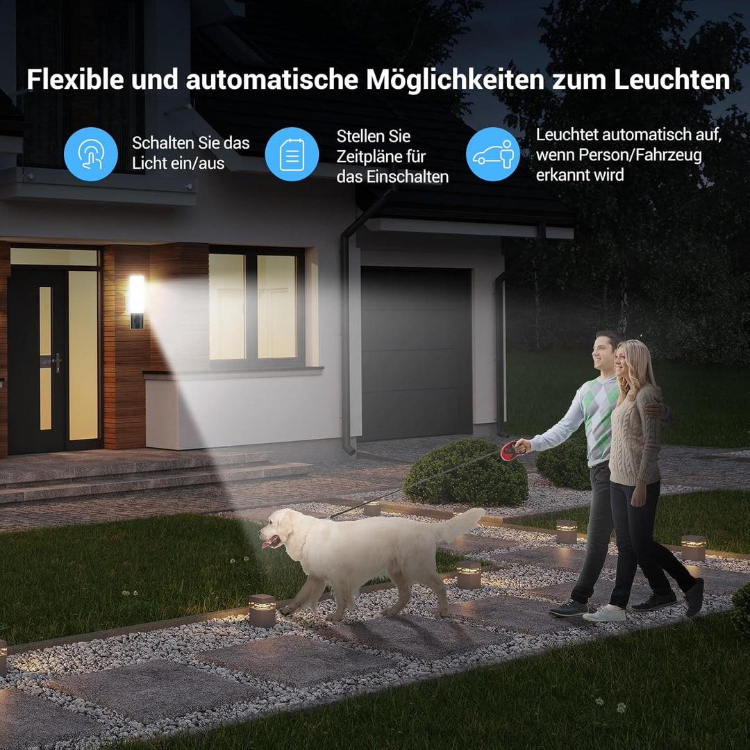 EZVIZ 2K WLAN Floodlight, Überwachungskamera Aussen, Smart Flutlicht mit Integrierter Beleuchtung, P