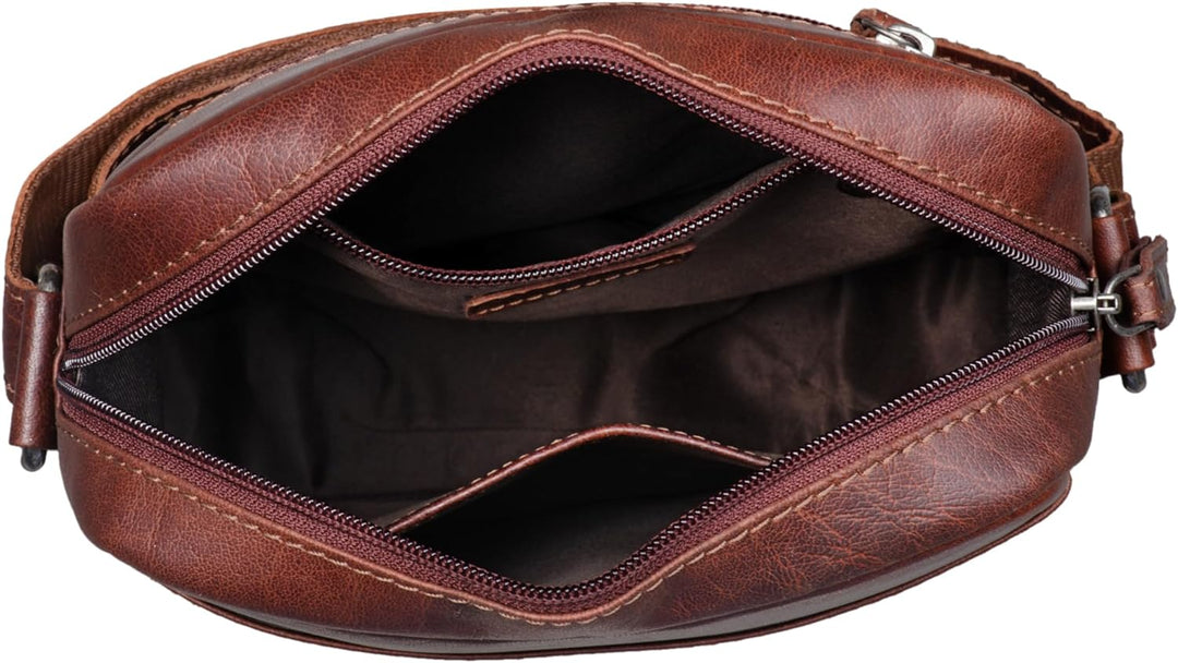 STILORD 'Nils' Vintage Ledertasche Umhängetasche Klein für Herren Damen Tablettasche 9.7 Zoll DIN A5