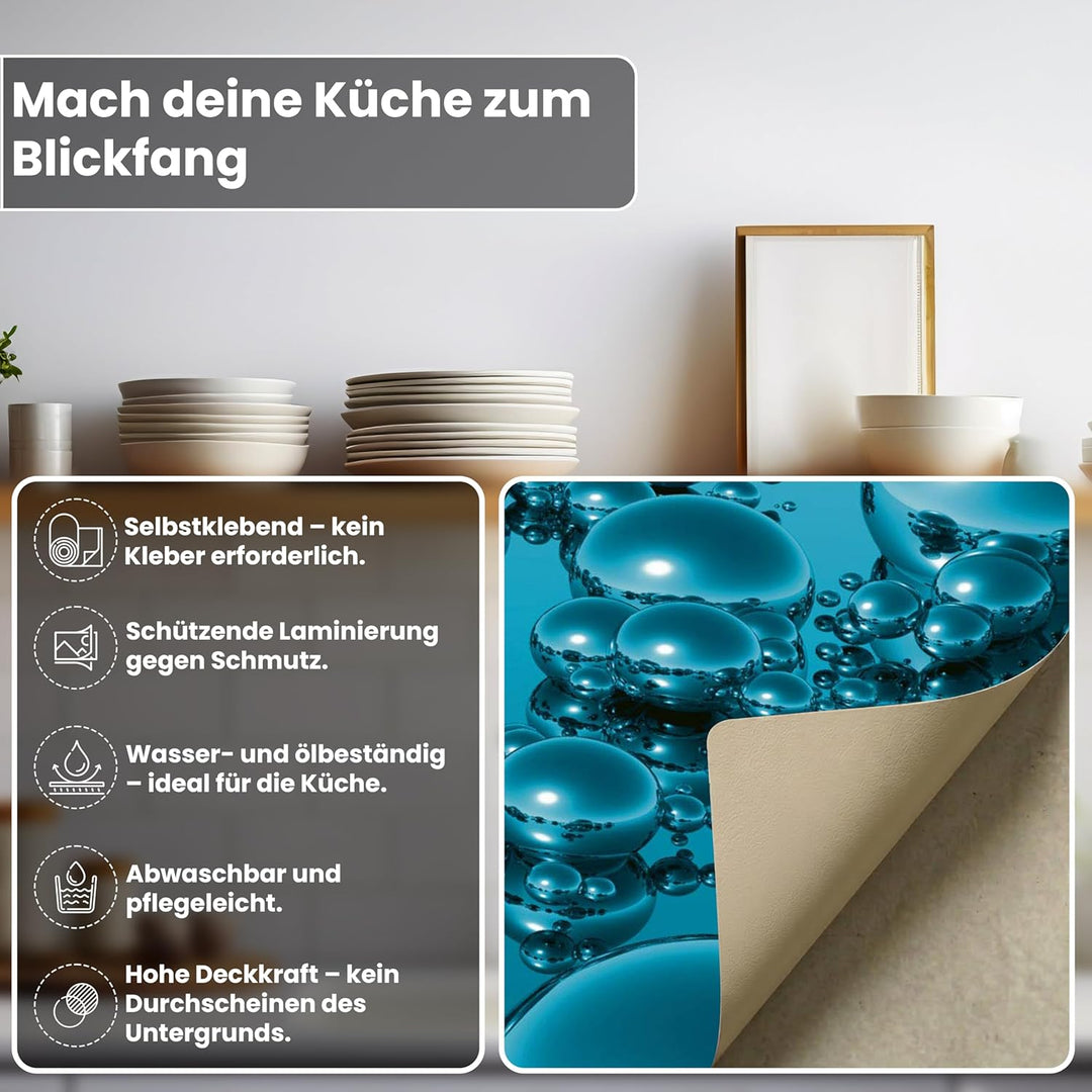 DIMEX Küchenrückwand Folie selbstklebend Tropfen | Klebefolie - Dekofolie - Spritzschutz für Küche |