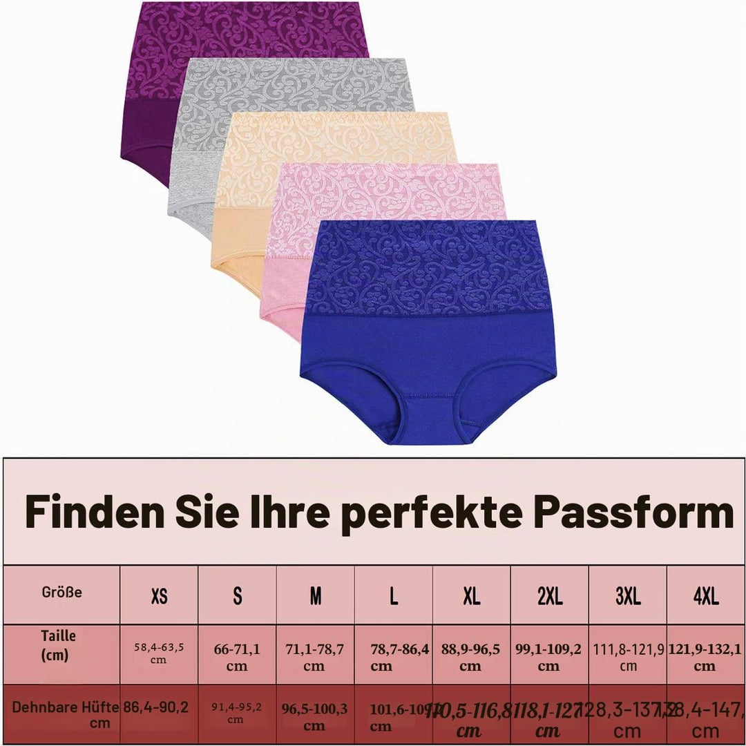 YaShaer Unterhosen Damen Baumwolle Hohe Taille Slips Hoher Taillenslip für Frauen Mehrpack M Mehrfar