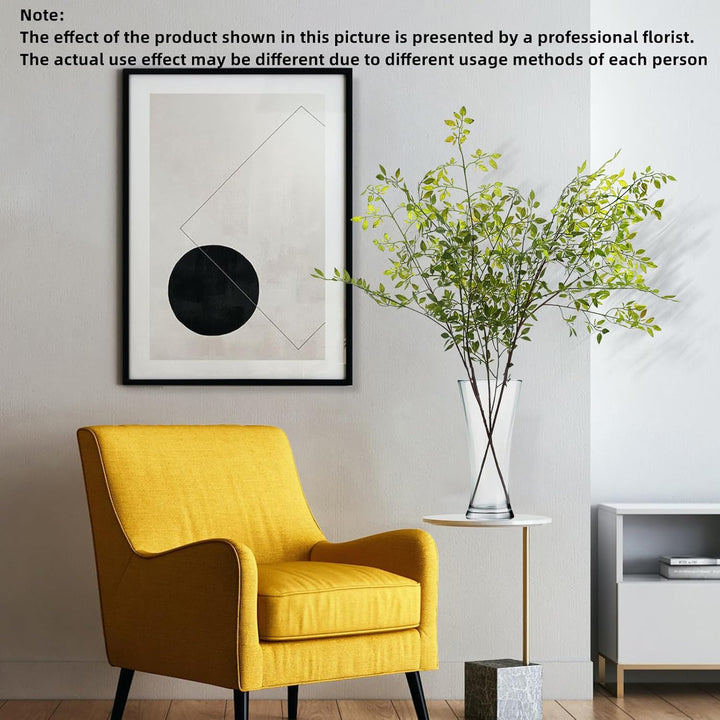 Melorca&amp;Guilla Künstliche Pflanzen, 110 cm, grüne Nandina-Zweige für Vase, künstliche Pflanzen für G