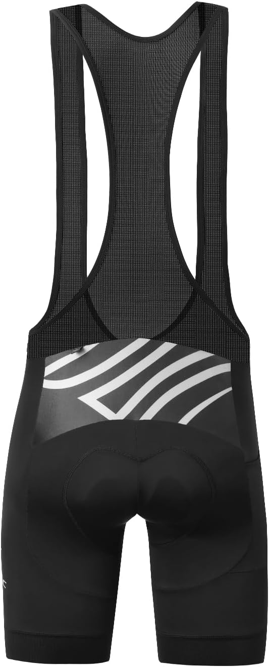 Santic Trägerhose Fahrrad Herren Fahrradhose Kurz mit Sitzpolster Radhose Herren Kurz Gepolstert S 2