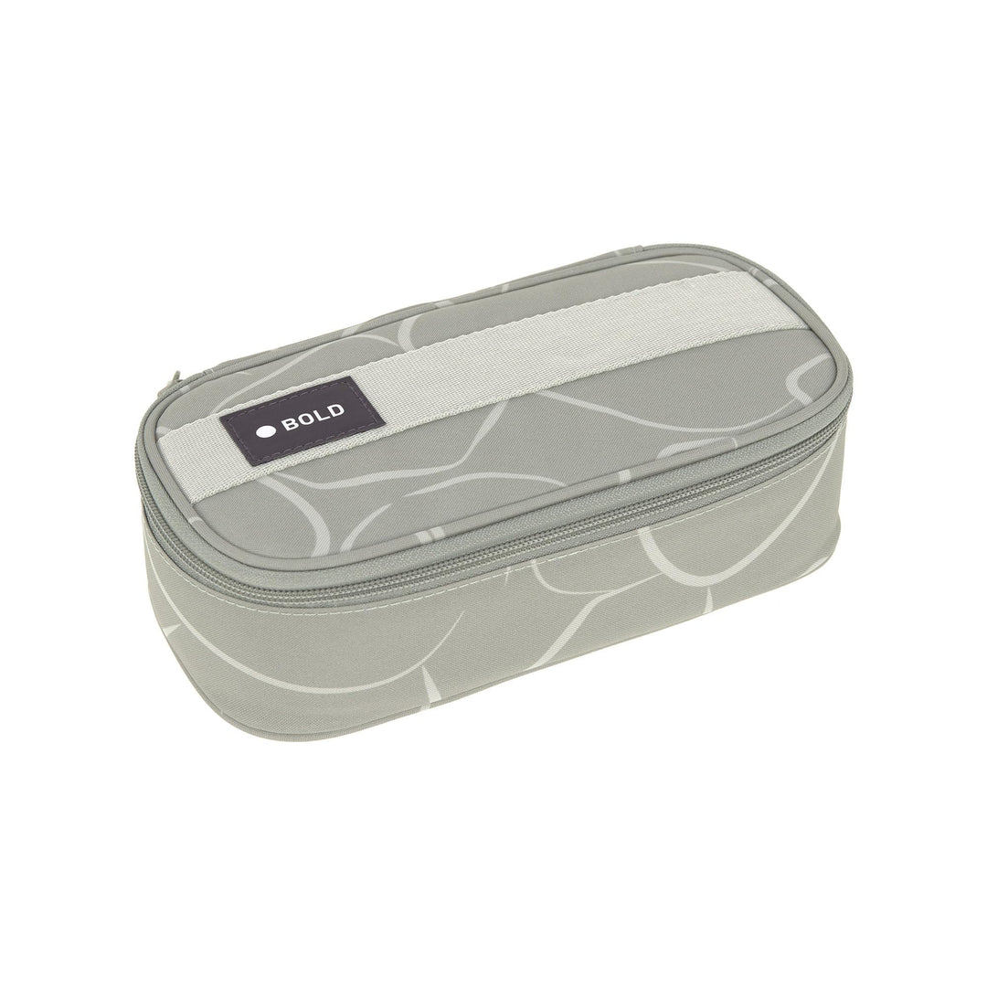 LÄSSIG Bold Schlampermäppchen Stiftemäppchen Schule/School Spacy Pencil Case Bold Curve sage