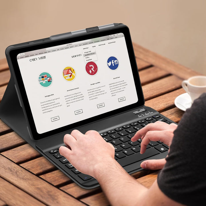 Tastatur Hülle für Lenovo Tab M11 11 Zoll 2024 (TB330FU/TB330XU), Schutzhülle mit Magnetisch Abnehmb
