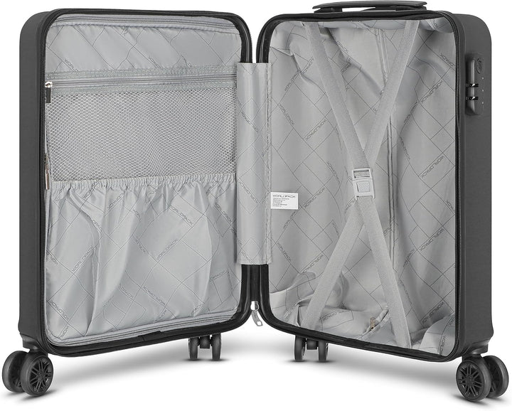 Worldpack New York 2.0 Handgepäck Koffer | Hartschalen Kabinentrolley mit 4-Rollen-System, arretierb