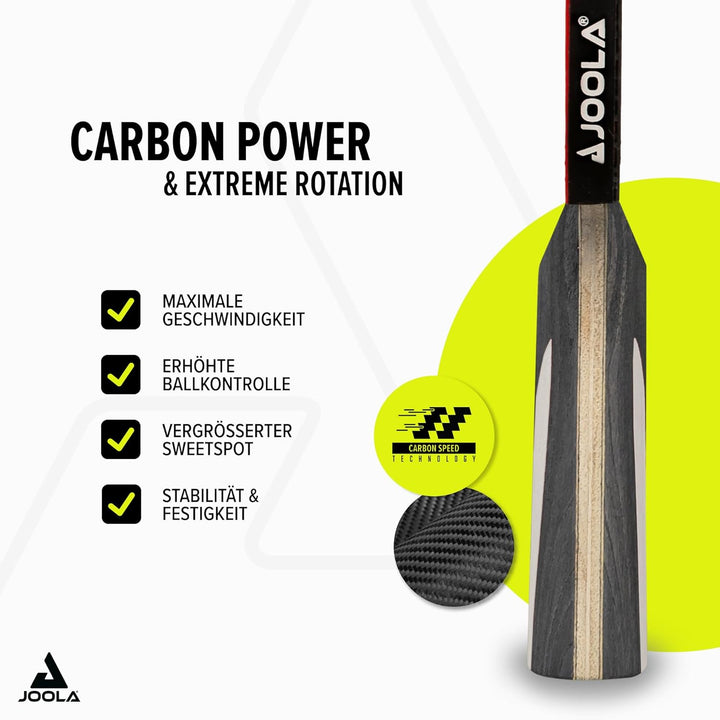 JOOLA Tischtennisschläger Carbon Pro ITTF genehmigter Profi Wettkampf Tischtennis-Schläger Carbon X