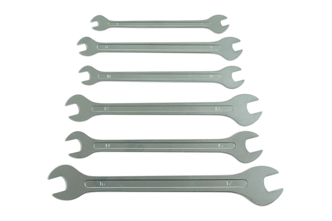 Ultra-dünnes Laser-6788-Maulschlüssel-Set – Silber (6-teilig)