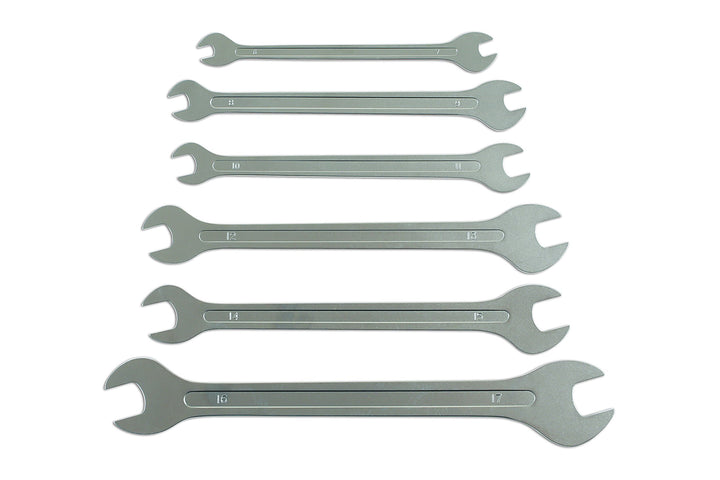 Ultra-dünnes Laser-6788-Maulschlüssel-Set – Silber (6-teilig)