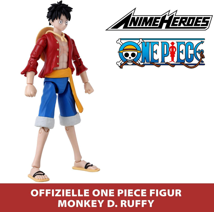 BANDAI – Anime Heroes – One Piece – Anime Heroes Figur 17 cm – Monkey D. Ruffy – 37008, Monkey D. Ru