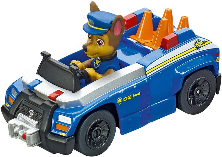 Carrera First PAW Patrol, Race 'N' Rescue – 3,5 Meter Lange Bahn mit Licht-, Sound- & Musikeffekten,
