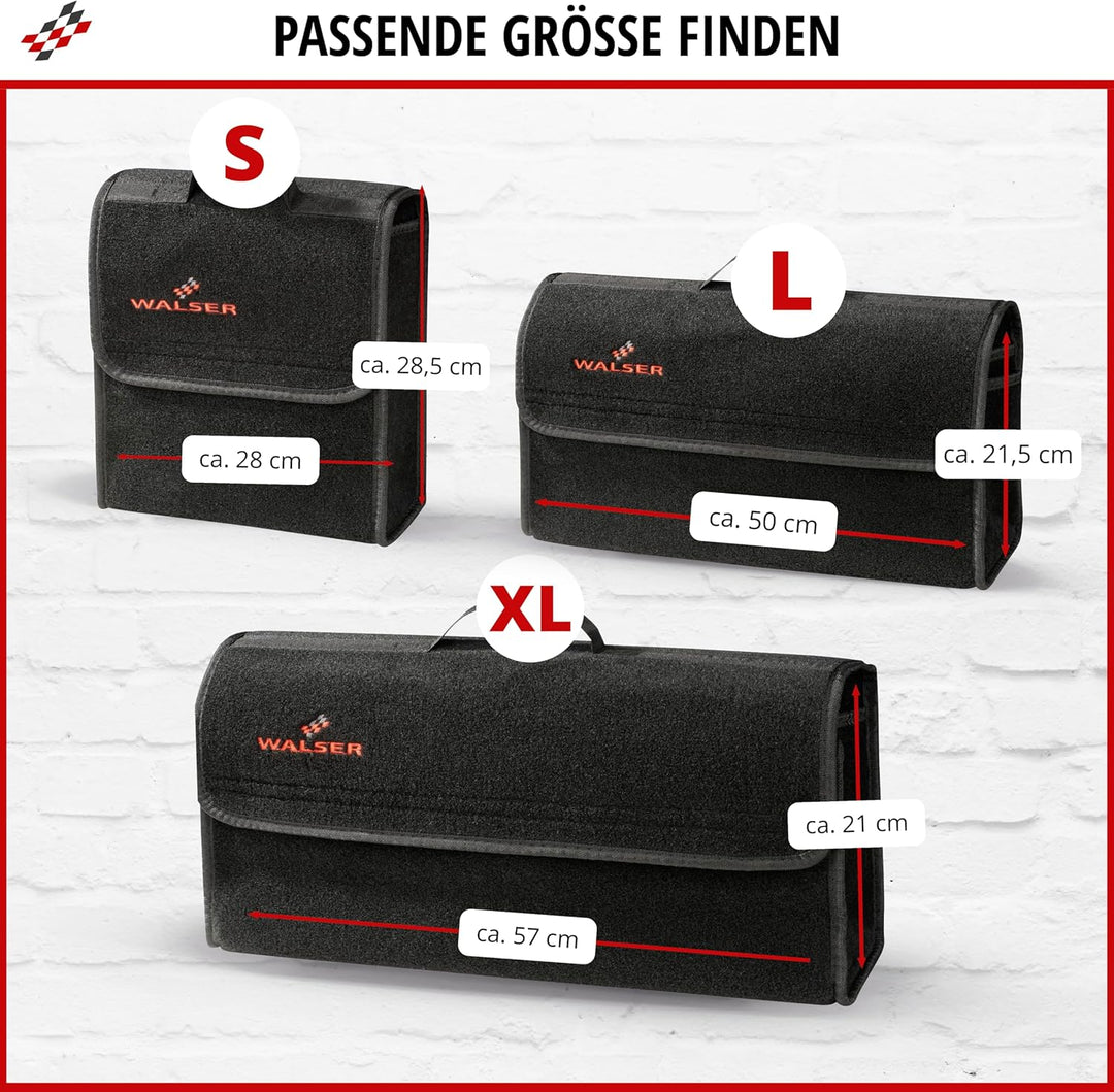 Walser Auto Organizer Toolbag Grösse XXL, Kofferraum Organizer, Gadget, Aufbewahrungsbox, Tasche, Zu