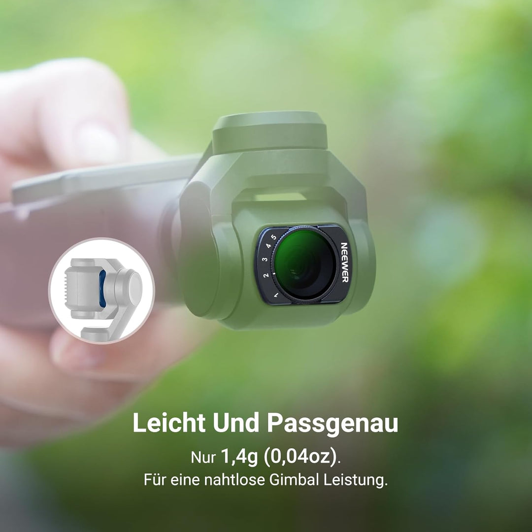 NEEWER Variabler ND Filter Kompatibel mit DJI Osmo Pocket 3 und Creator Combo Zubehör, magnetischer