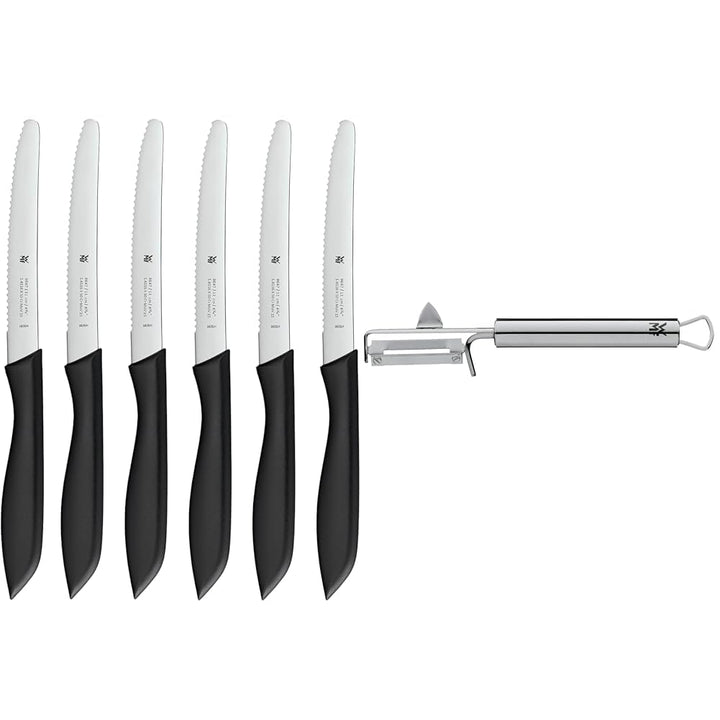 WMF Classic Line Frühstücksmesser Set 6-teilig, 23 cm & Profi Plus Kartoffelschäler Pendelklinge 19