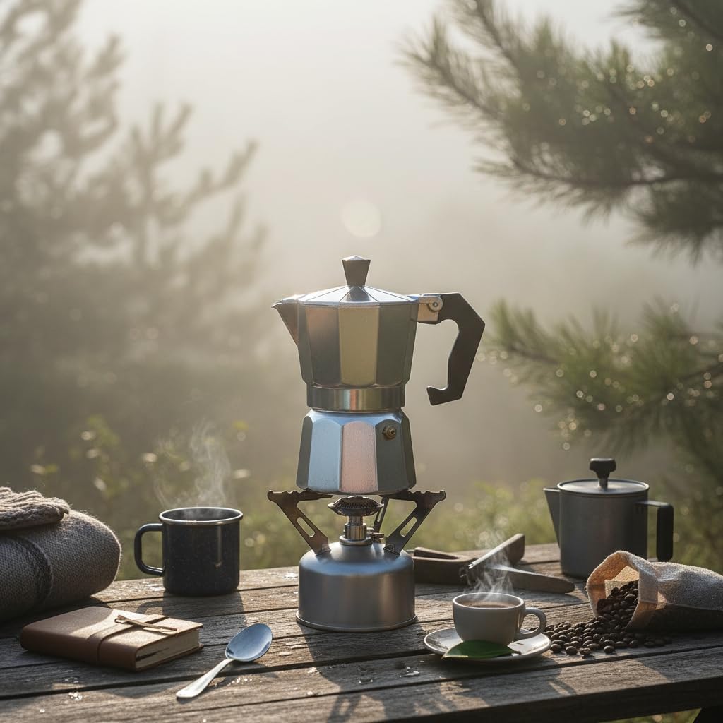 Espressokocher, Premium Italienische Kaffeekocher Aluminium Espressokocher für Gas oder Elektro Kera