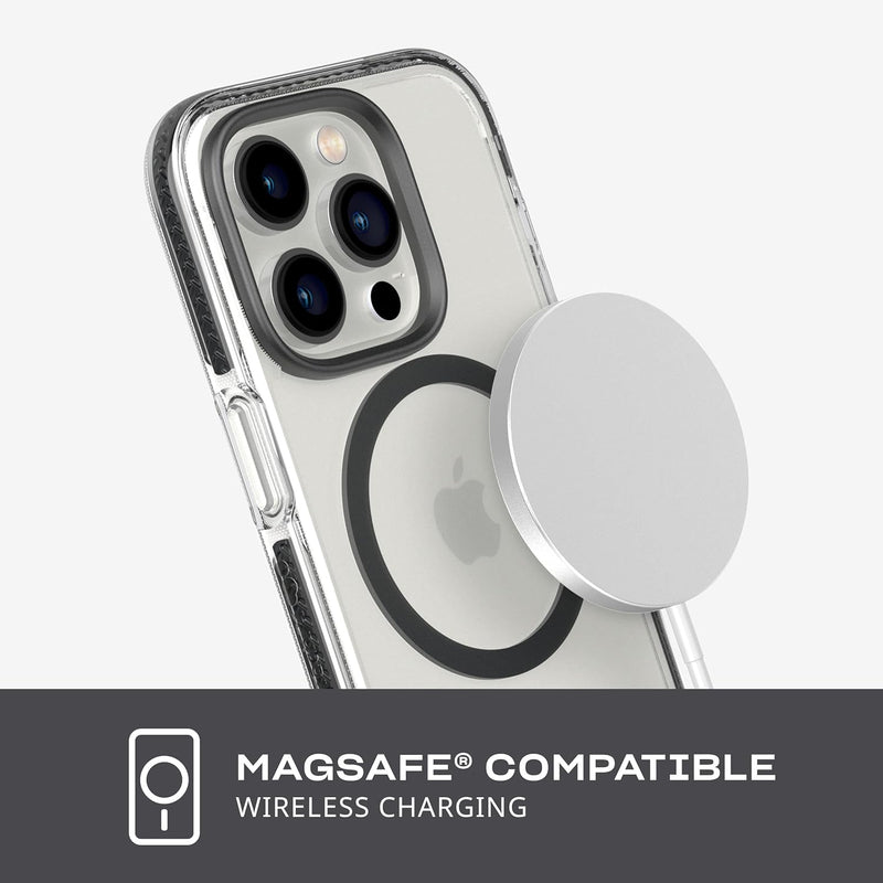 tech21 iPhone 14 Pro Evo Crystal Kompatibel mit MagSafe® - Stossdämpfend & Kratzfest Klar Handyhülle